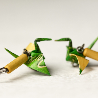 Náušnice "Máta s citronem" (jeřáb)