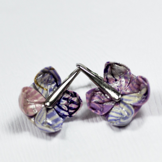 Náušnice "Fialková víla" (lotosy)