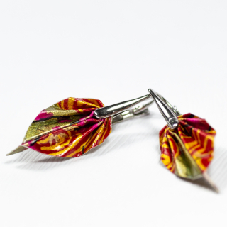 Náušnice "Sakurové stmívání" (listy)