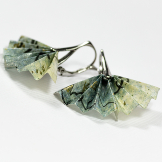 Náušnice "Kaligrafie v modré" (tanečnice)