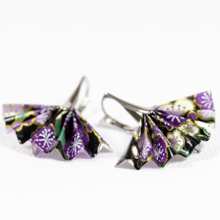 Náušnice "Fialky v noci" (tanečnice)