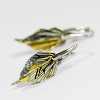 Náušnice "Když rákosí větrem se chví" (listy)