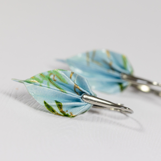 Náušnice "Vážky nad vodou" (listy)