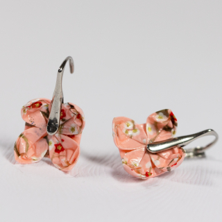 Náušnice "Růžová zahrada" (lotosy)