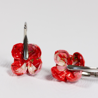 Náušnice "Sakura v západu slunce" (lotosy)