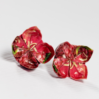 Náušnice "Malinová" (lotos)