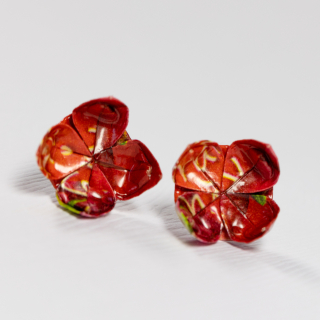 Náušnice "Sladká červená" (lotos)