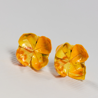 Náušnice "Zázvor s pomerančem" (lotos)