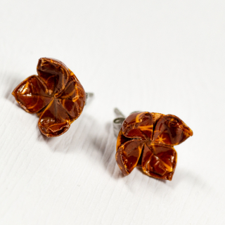 Náušnice "Planoucí vločky" - lotosy malé