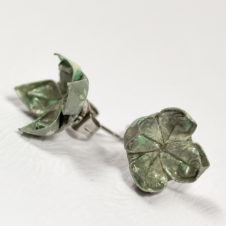 Náušnice "Stříbrné vánoce" - lotosy malé