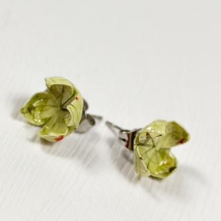 Náušnice "Vánoční hvězdy" - lotosy malé