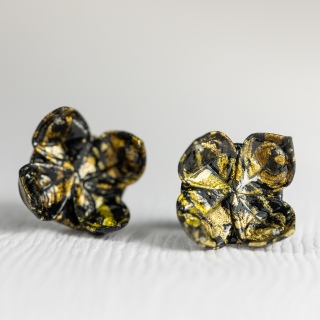 Náušnice "Bambusový háj" - lotosy malé