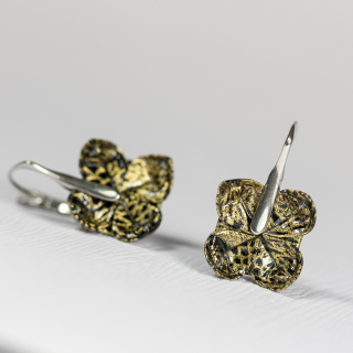 Náušnice "Zlaté chryzantémy" (lotosy)