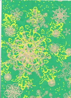 483 Zelený s vločkami