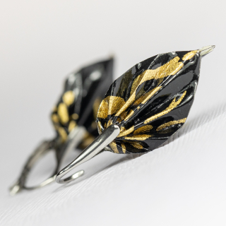 Náušnice "Noční let" (listy)