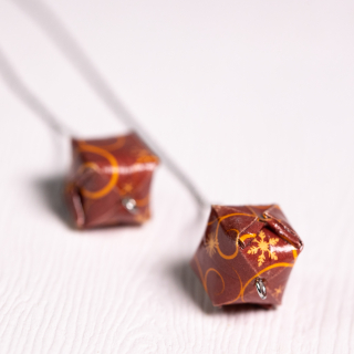 Náušnice "Planoucí vločky" (vodní bomba na řetízku)