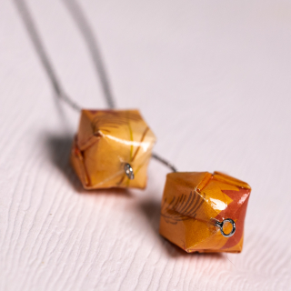 Náušnice "Podzimní láska" (vodní bomba na řetízku)