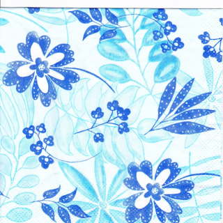 Ubrousek Modré květy 01