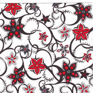 Ubrousek Bílý s květy