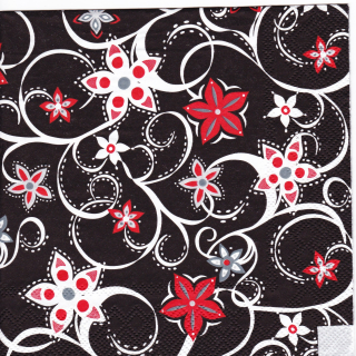 Ubrousek Černý s květy
