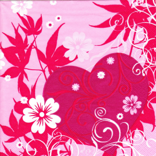 Ubrousek Růžové srdce