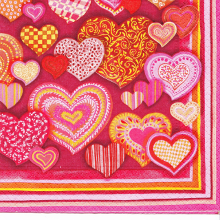 Ubrousek Růžová srdíčka