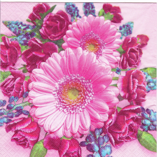 Ubrousek Růžová kytice