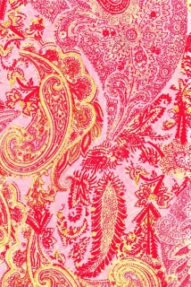 370 Růžový se žlutými ornamenty