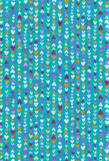 410 Tyrkysový se srdíčky