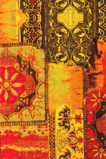 413 Žluto-oranžový s ornamenty