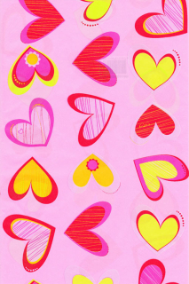 417 Růžový se srdíčky