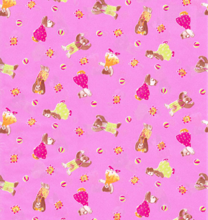 452 Růžový s medvídky