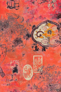 456 Oranžový s vějířem