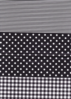 485 Černý s puntíky a proužky