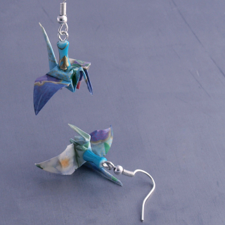 Náušnice "Kvetoucí něha" (jeřáb)