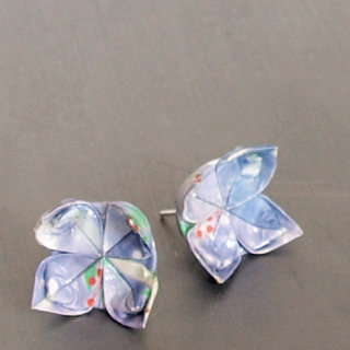 Náušnice "Fialkové stmívání" (lotos)