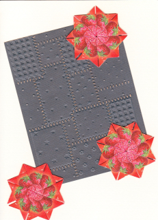 Přání "Jahodový patchwork"