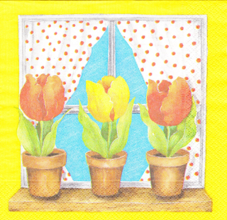 Ubrousek Tulipány za oknem