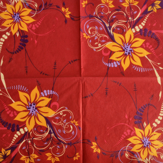 Ubrousek Květiny červené