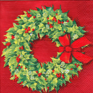 Ubrousek Vánoční věnec malý